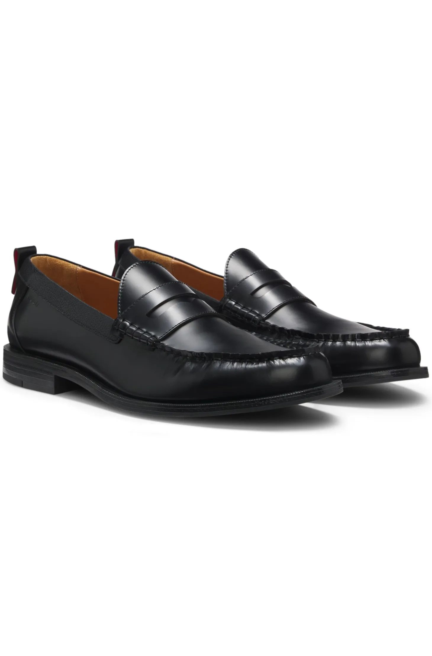 Pennyloafer aus gebürstetem Leder
