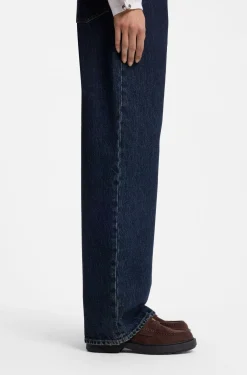 Penny-Loafers aus Veloursleder mit grober Gummisohle
