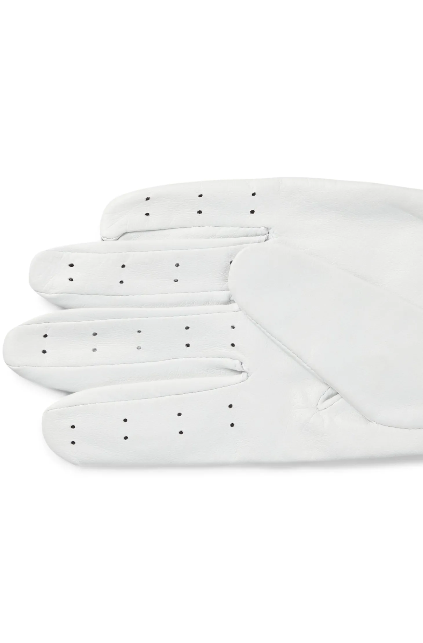 Perforierter Handschuh aus Nappaleder mit Klettverschluss