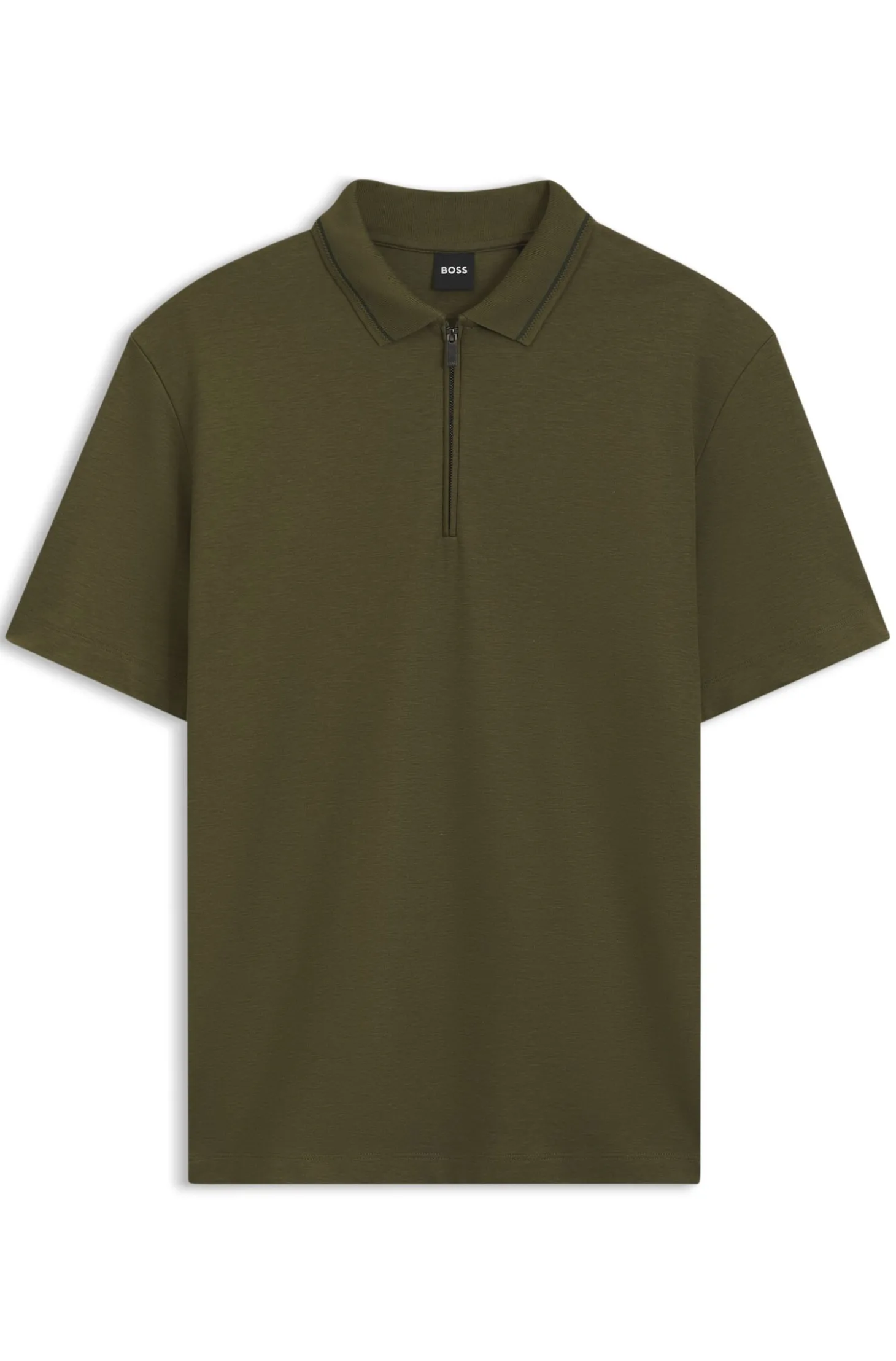 Piqué-Poloshirt mit Reißverschlussleiste
