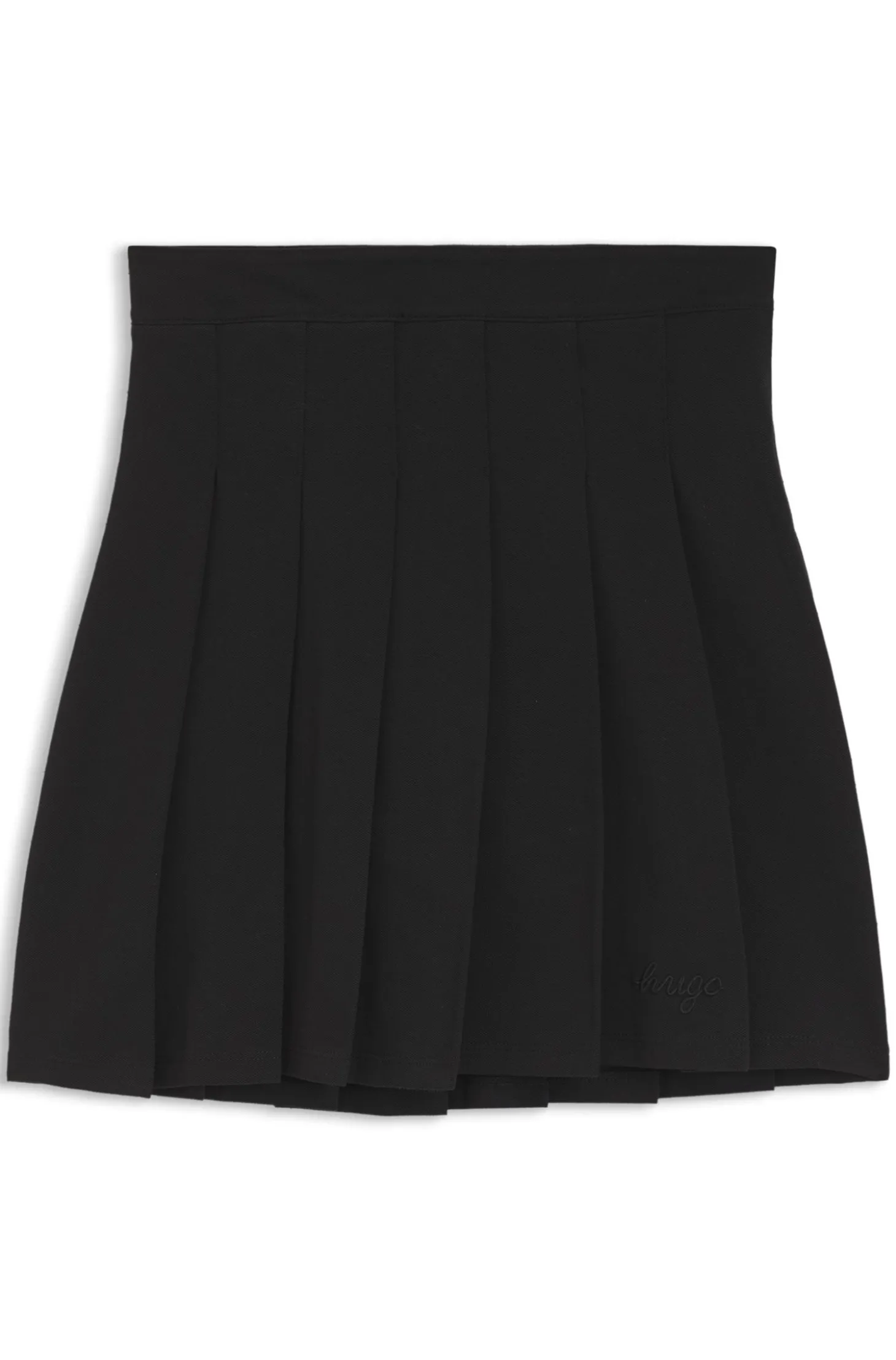 Plissee-Rock aus Stretch-Baumwolle mit integrierter Shorts