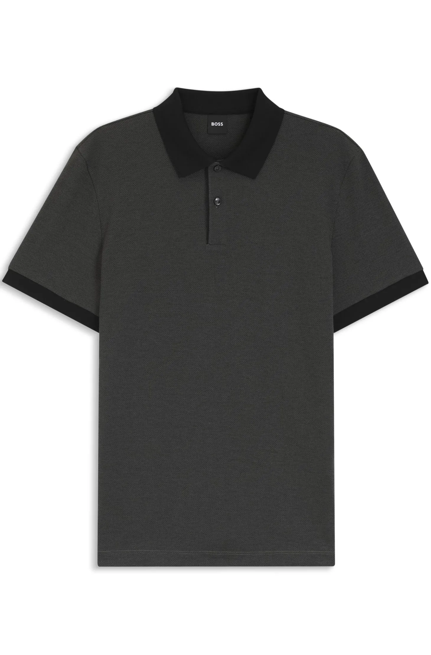 Poloshirt aus Baumwolle mit Blasen-Struktur