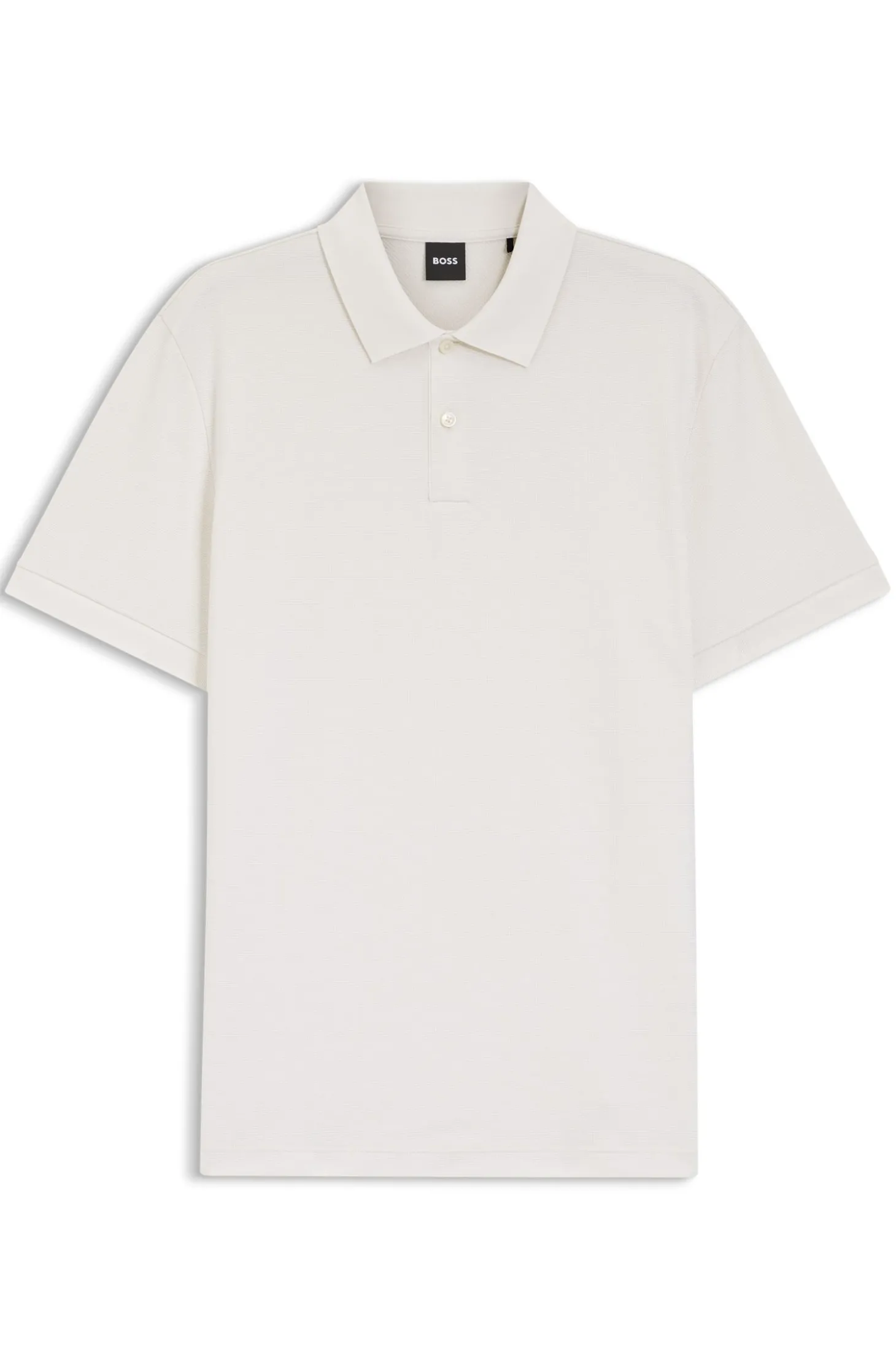Poloshirt aus Baumwolle mit Blasen-Struktur