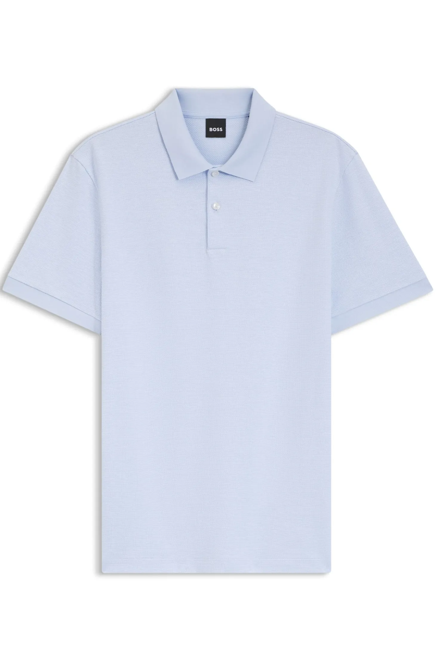 Poloshirt aus Baumwolle mit Blasen-Struktur