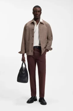 Poloshirt aus Baumwolle mit geometrischem Jacquard-Muster