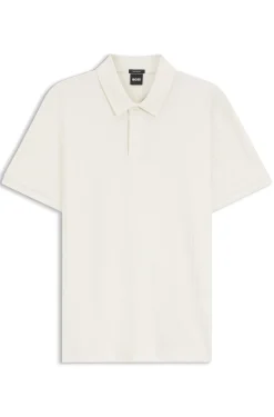 Poloshirt aus Baumwolle mit geometrischem Jacquard-Muster