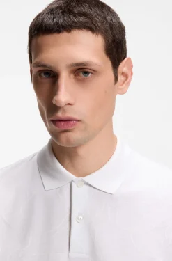 Poloshirt aus Baumwolle mit Jacquard-Muster