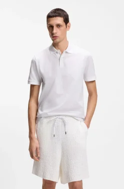 Poloshirt aus Baumwolle mit Jacquard-Muster