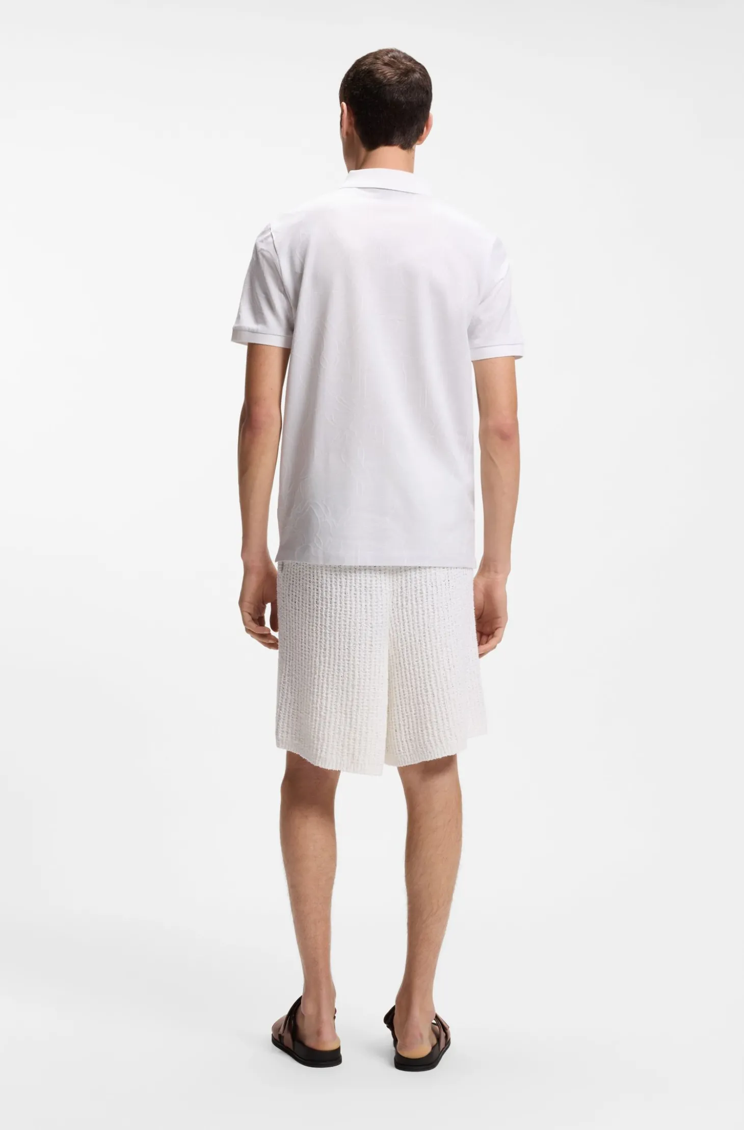 Poloshirt aus Baumwolle mit Jacquard-Muster