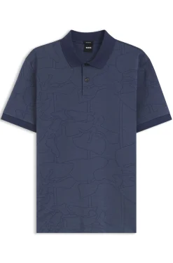 Poloshirt aus Baumwolle mit Jacquard-Muster