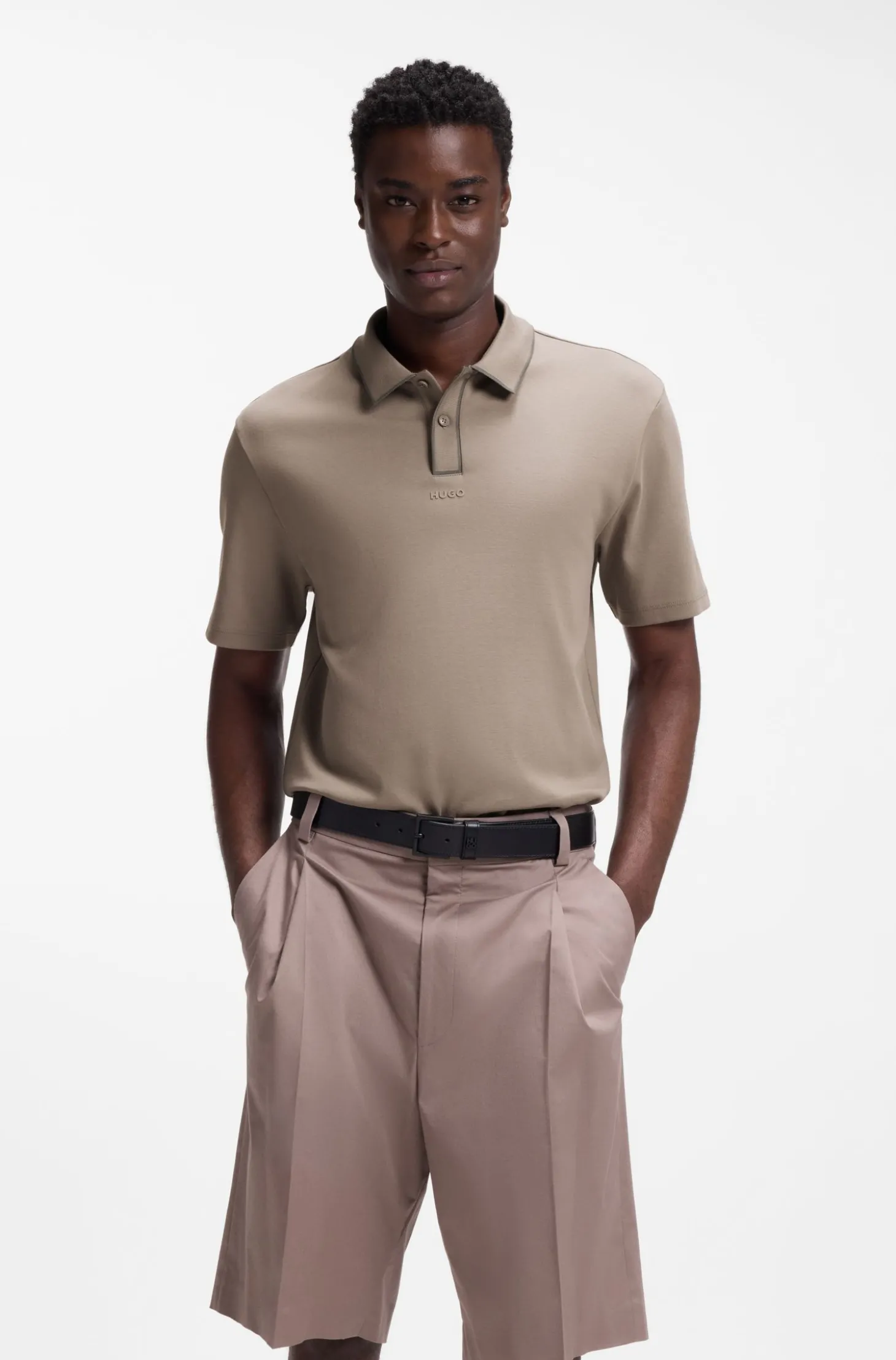 Poloshirt aus Baumwoll-Jersey mit Kontrastkanten