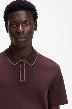Poloshirt aus Baumwoll-Jersey mit Kontrastkanten