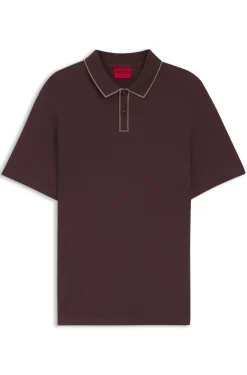 Poloshirt aus Baumwoll-Jersey mit Kontrastkanten