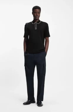 Poloshirt aus Baumwoll-Jersey mit Kontrastkanten