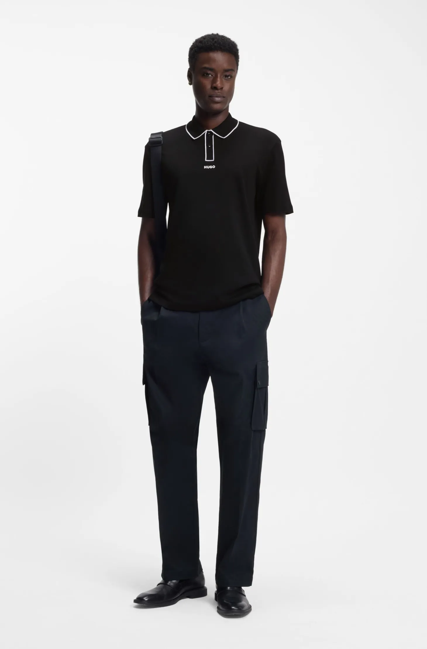 Poloshirt aus Baumwoll-Jersey mit Kontrastkanten