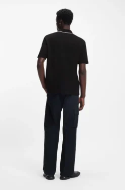 Poloshirt aus Baumwoll-Jersey mit Kontrastkanten