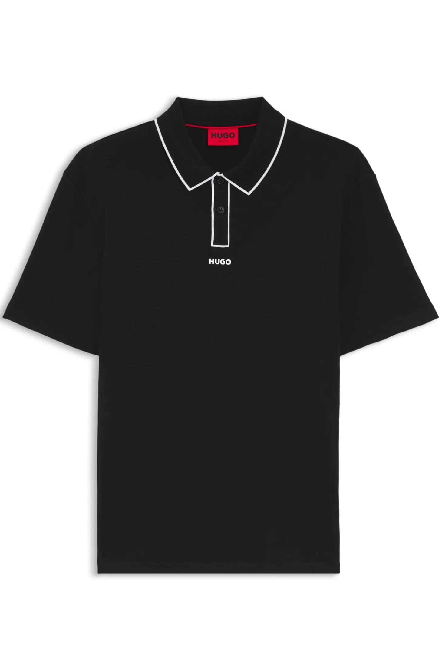 Poloshirt aus Baumwoll-Jersey mit Kontrastkanten