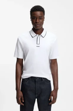 Poloshirt aus Baumwoll-Jersey mit Kontrastkanten