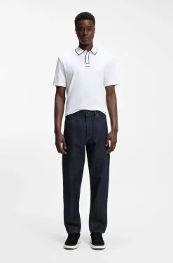 Poloshirt aus Baumwoll-Jersey mit Kontrastkanten