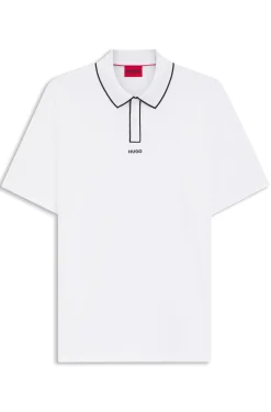 Poloshirt aus Baumwoll-Jersey mit Kontrastkanten