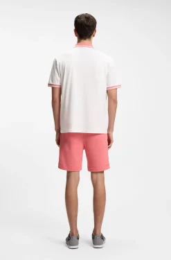 Poloshirt aus Baumwoll-Jersey mit Streifen-Einfassungen