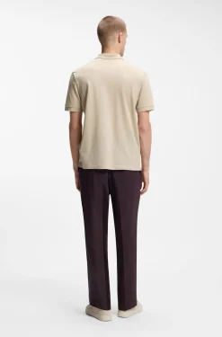 Poloshirt aus Baumwoll-Mix mit Reißverschlussleiste