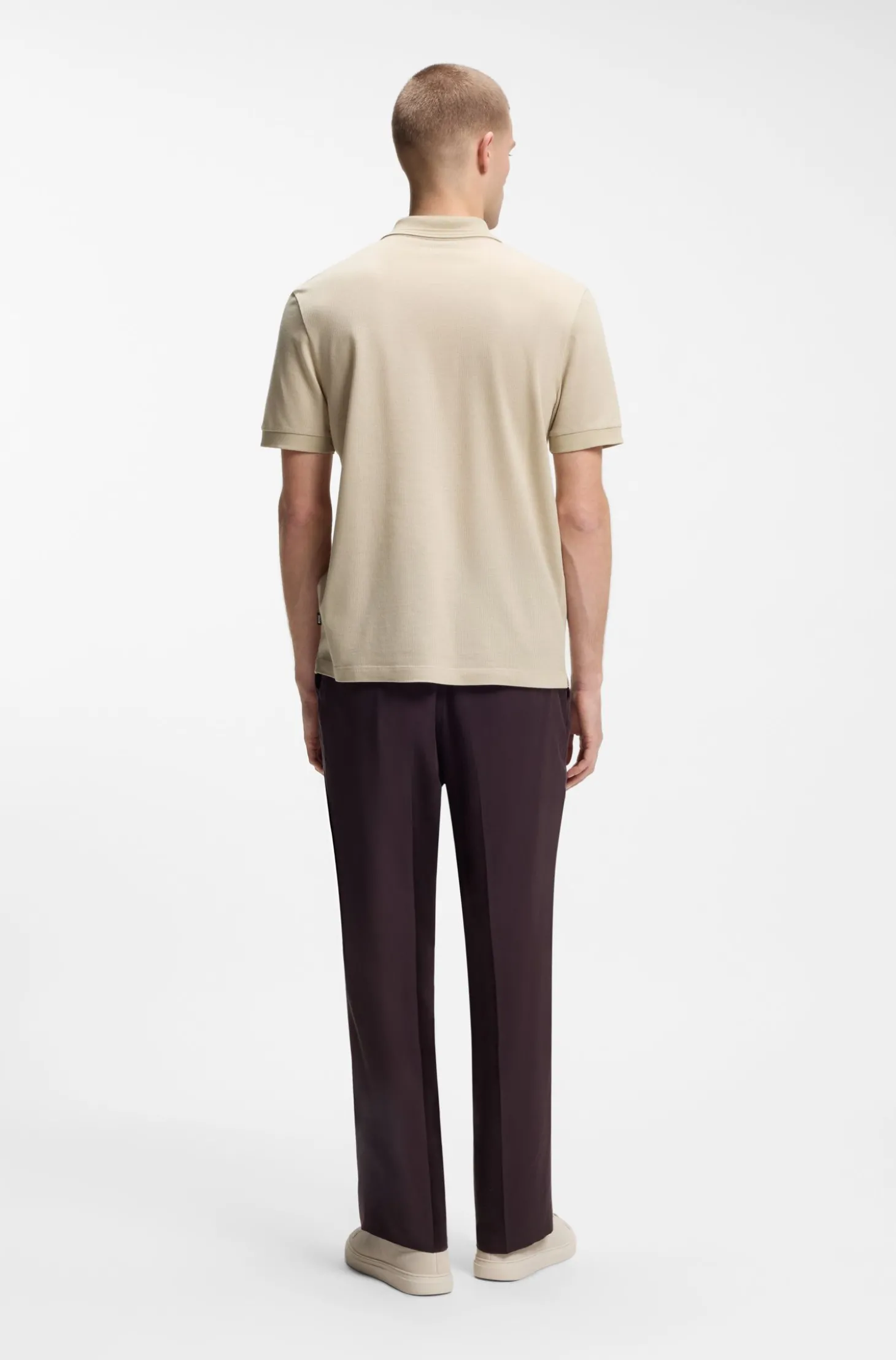 Poloshirt aus Baumwoll-Mix mit Reißverschlussleiste