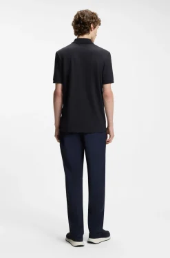 Poloshirt aus Baumwoll-Mix mit Reißverschlussleiste