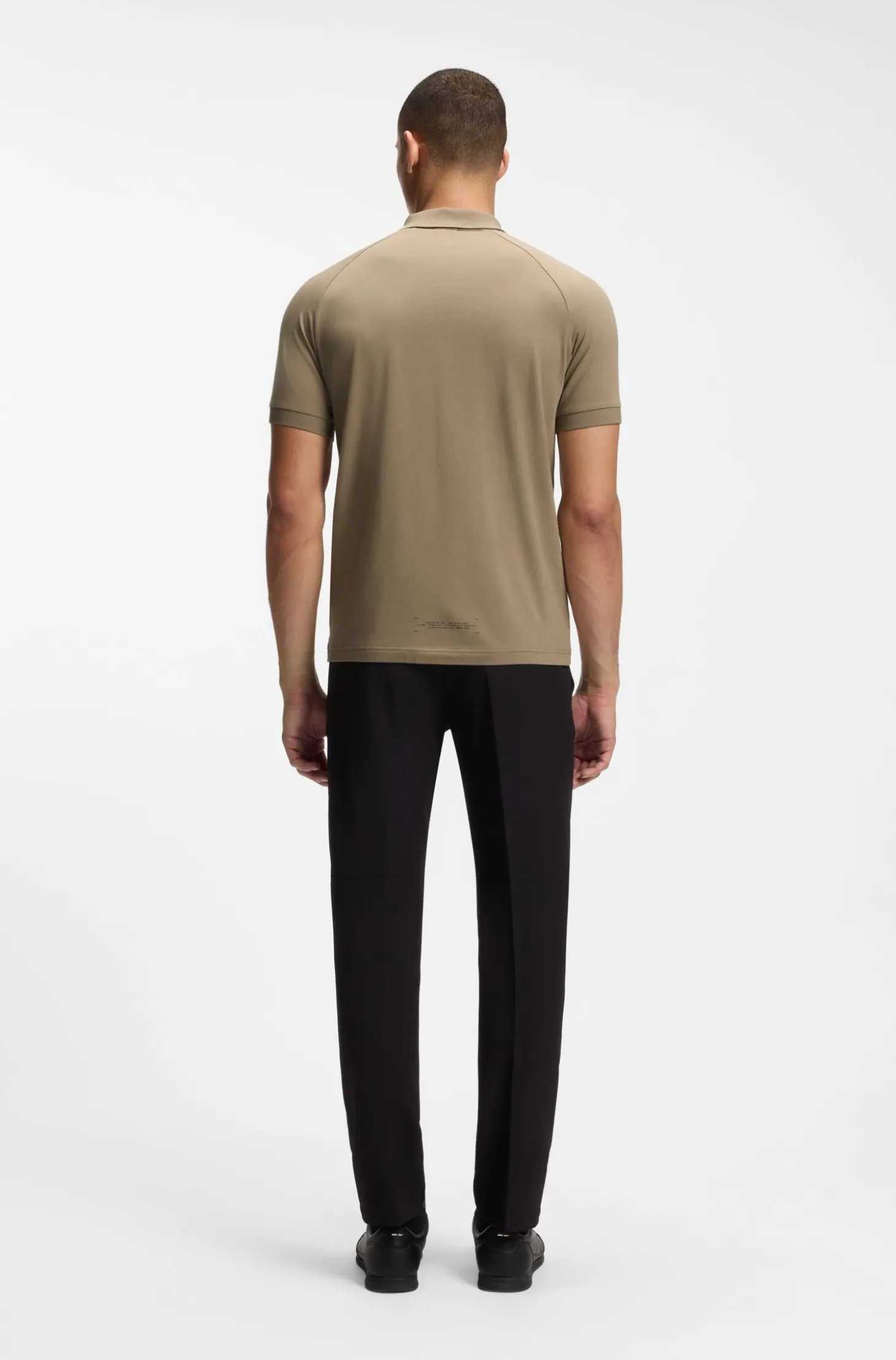 Poloshirt aus Baumwoll-Mix mit Reißverschluss und reflektierenden Grafiken