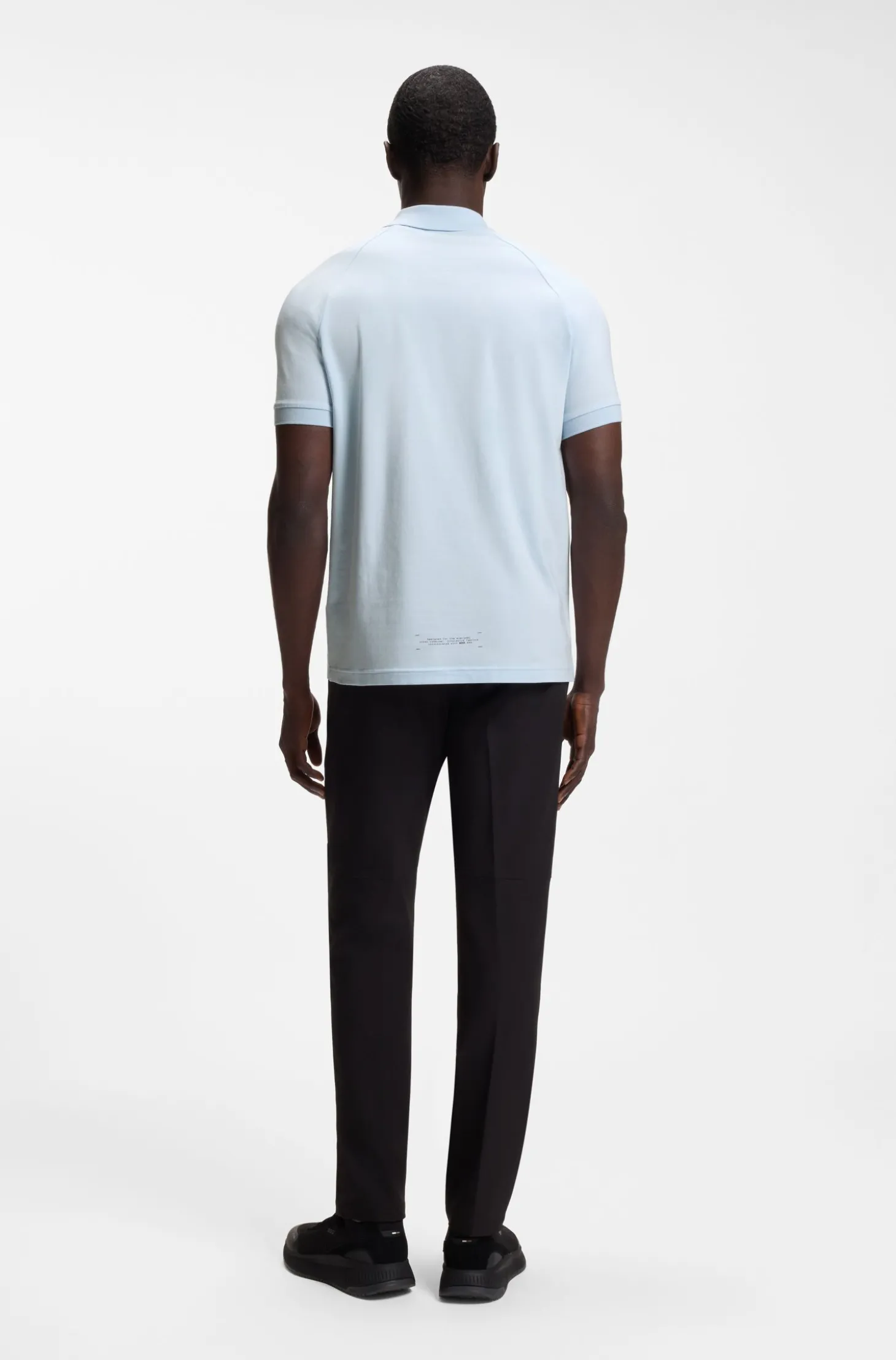 Poloshirt aus Baumwoll-Mix mit Reißverschluss und reflektierenden Grafiken