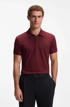 Poloshirt aus Baumwoll-Piqué mit Allover-Print