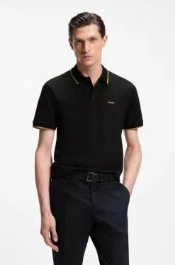 Poloshirt aus Baumwoll-Piqué mit Kontrast-Details
