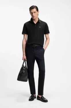 Poloshirt aus Baumwoll-Piqué mit Kontrast-Details