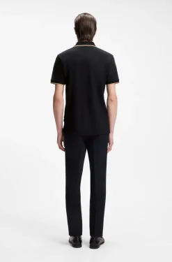 Poloshirt aus Baumwoll-Piqué mit Kontrast-Details