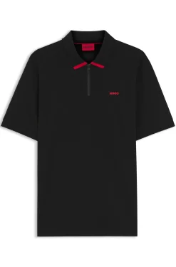 Poloshirt aus Baumwoll-Piqué mit Reißverschluss am Ausschnitt
