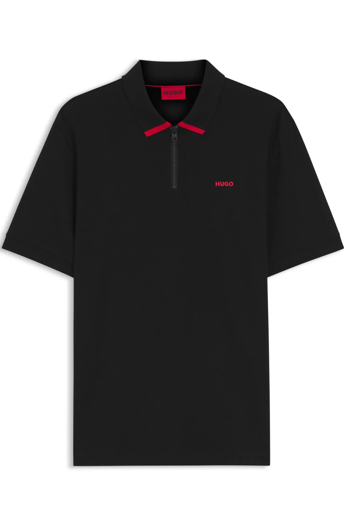 Poloshirt aus Baumwoll-Piqué mit Reißverschluss am Ausschnitt