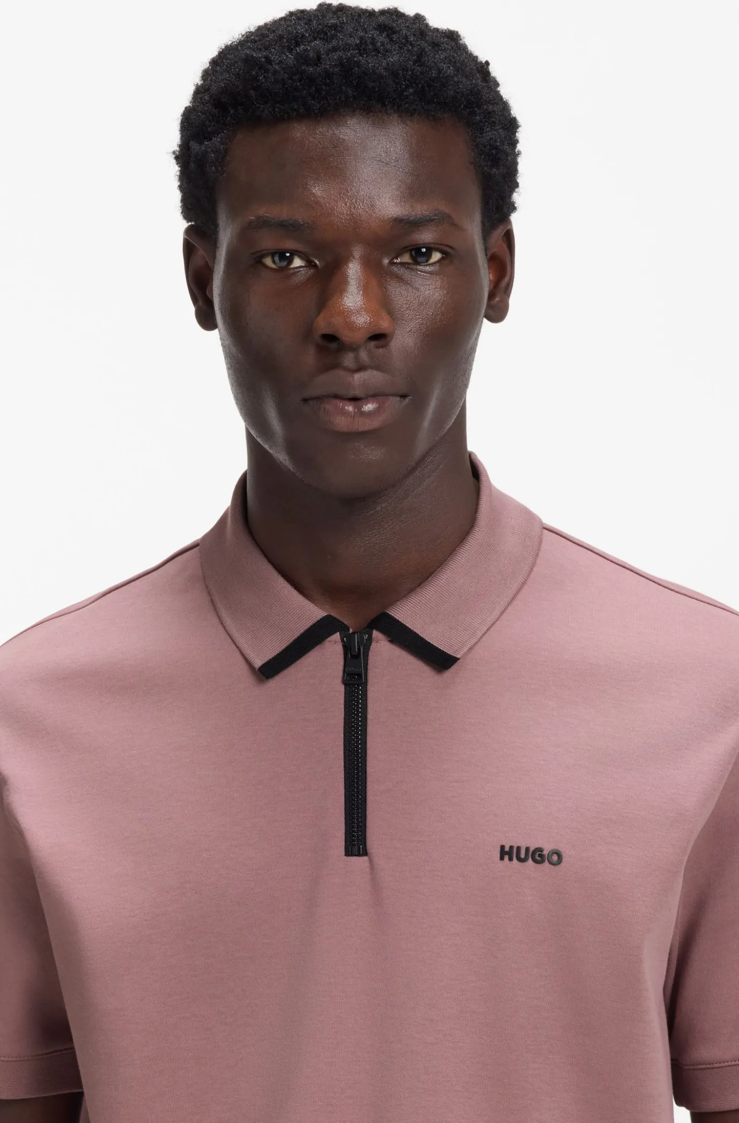 Poloshirt aus Baumwoll-Piqué mit Reißverschluss am Ausschnitt