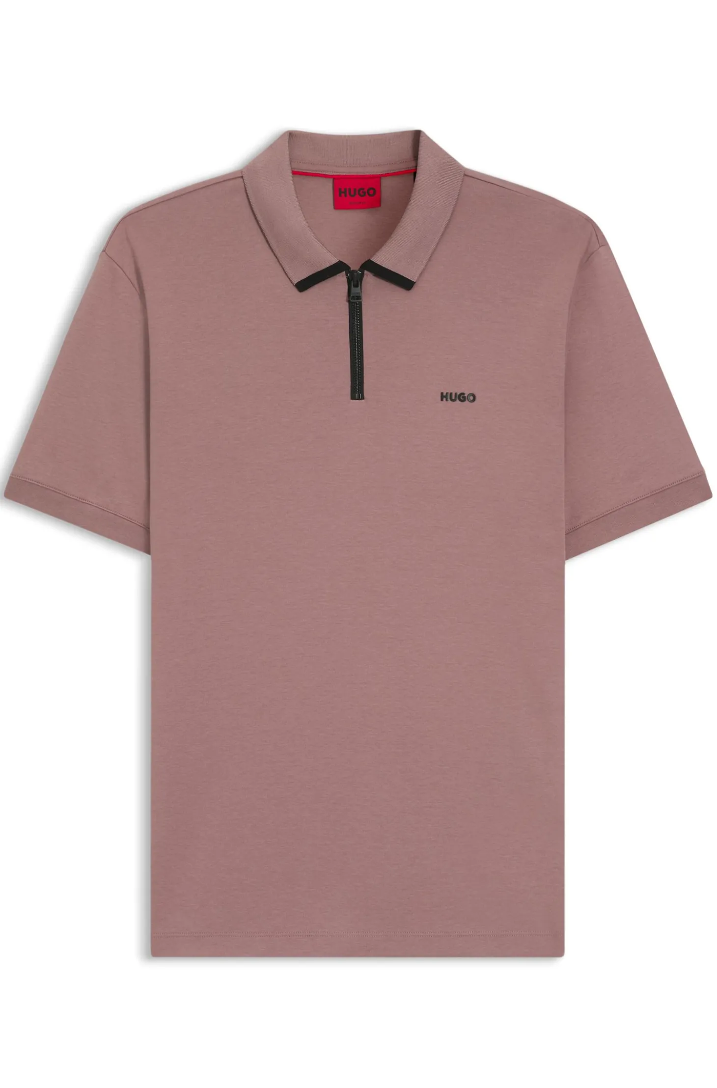 Poloshirt aus Baumwoll-Piqué mit Reißverschluss am Ausschnitt