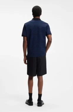 Poloshirt aus Baumwoll-Piqué mit Querstreifen