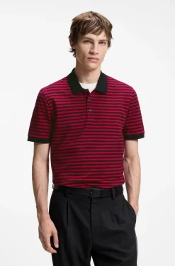 Poloshirt aus Baumwoll-Piqué mit Querstreifen