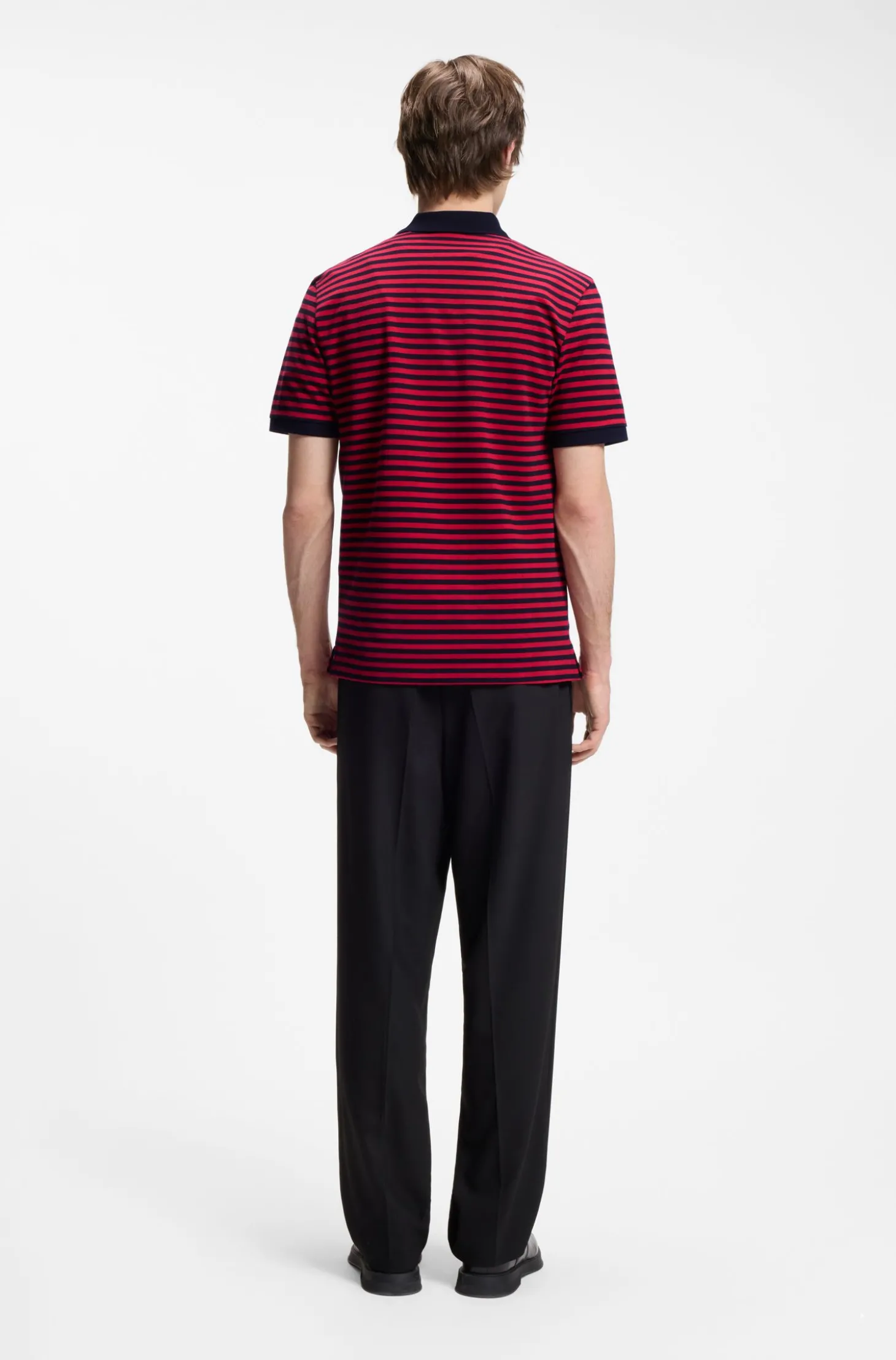 Poloshirt aus Baumwoll-Piqué mit Querstreifen
