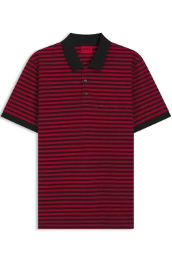 Poloshirt aus Baumwoll-Piqué mit Querstreifen