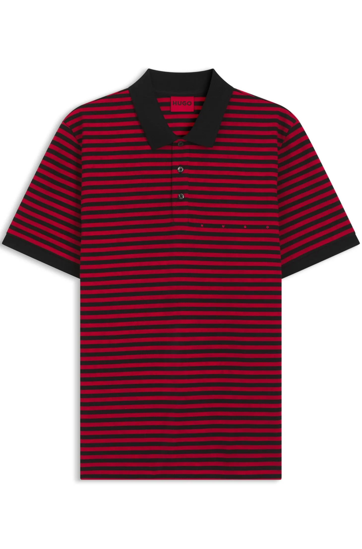 Poloshirt aus Baumwoll-Piqué mit Querstreifen