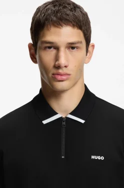 Poloshirt aus Baumwoll-Piqué mit Reißverschluss am Ausschnitt