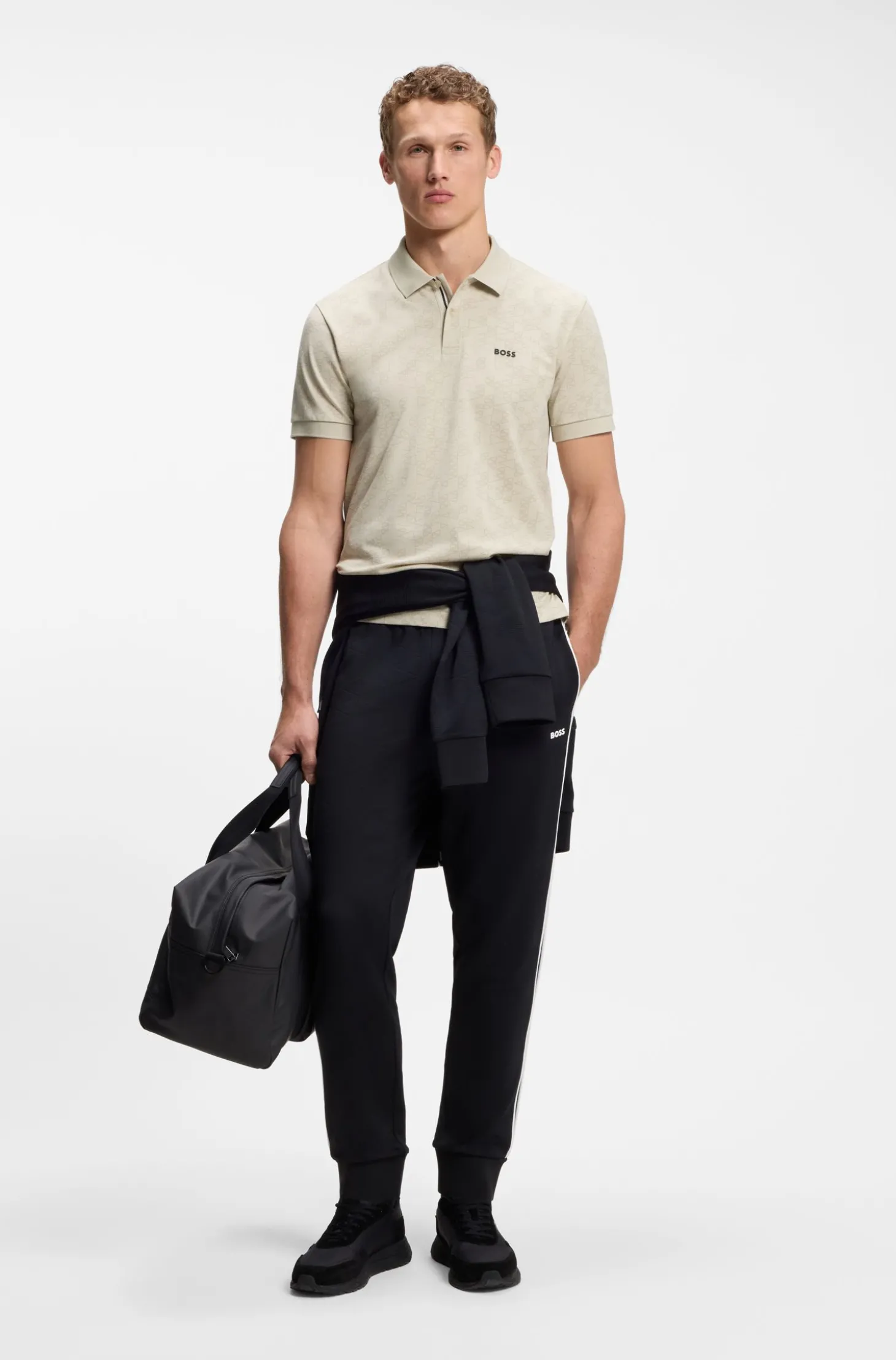 Poloshirt aus Baumwoll-Piqué mit Allover-Print