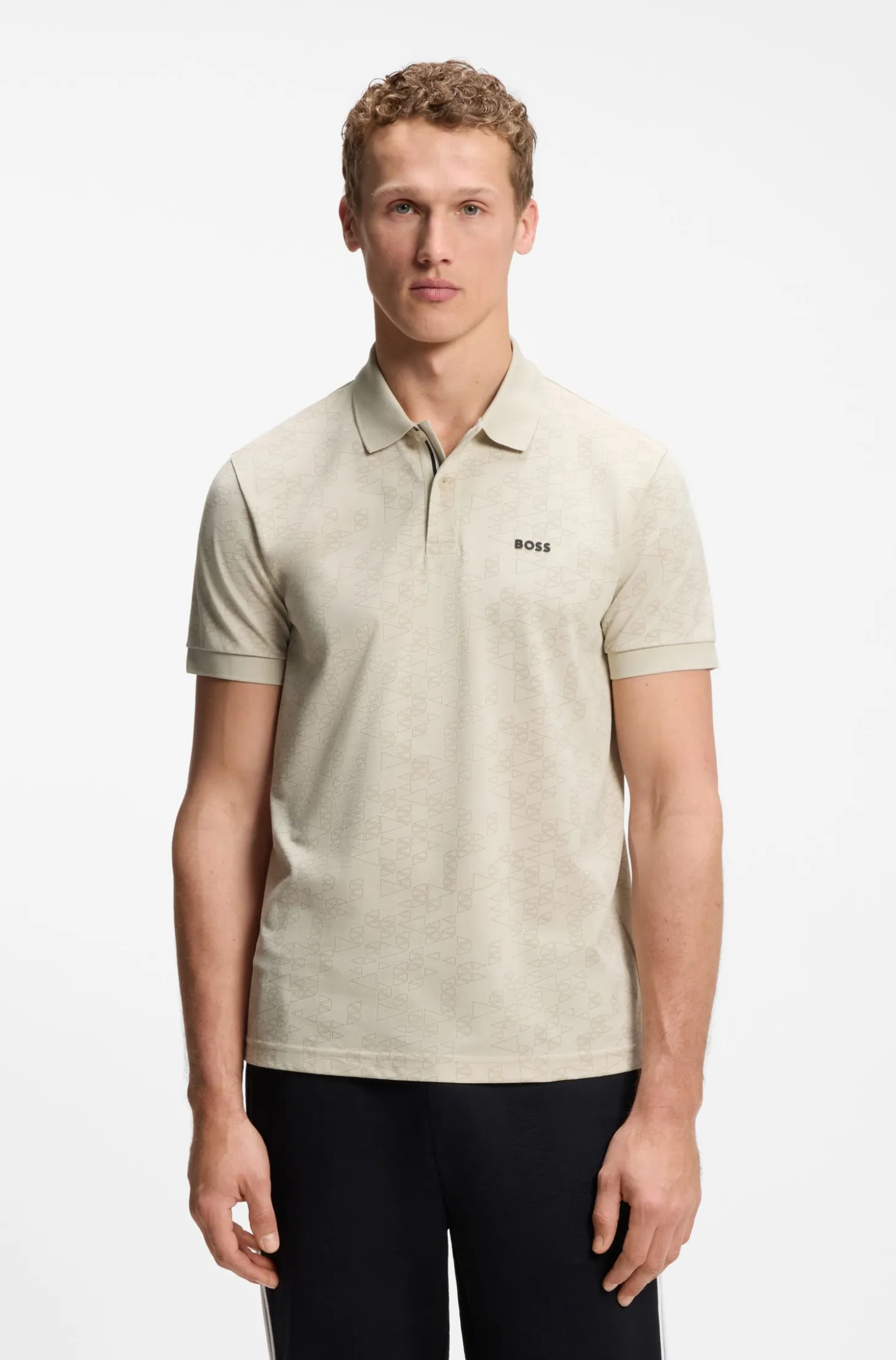 Poloshirt aus Baumwoll-Piqué mit Allover-Print