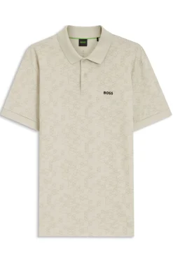 Poloshirt aus Baumwoll-Piqué mit Allover-Print