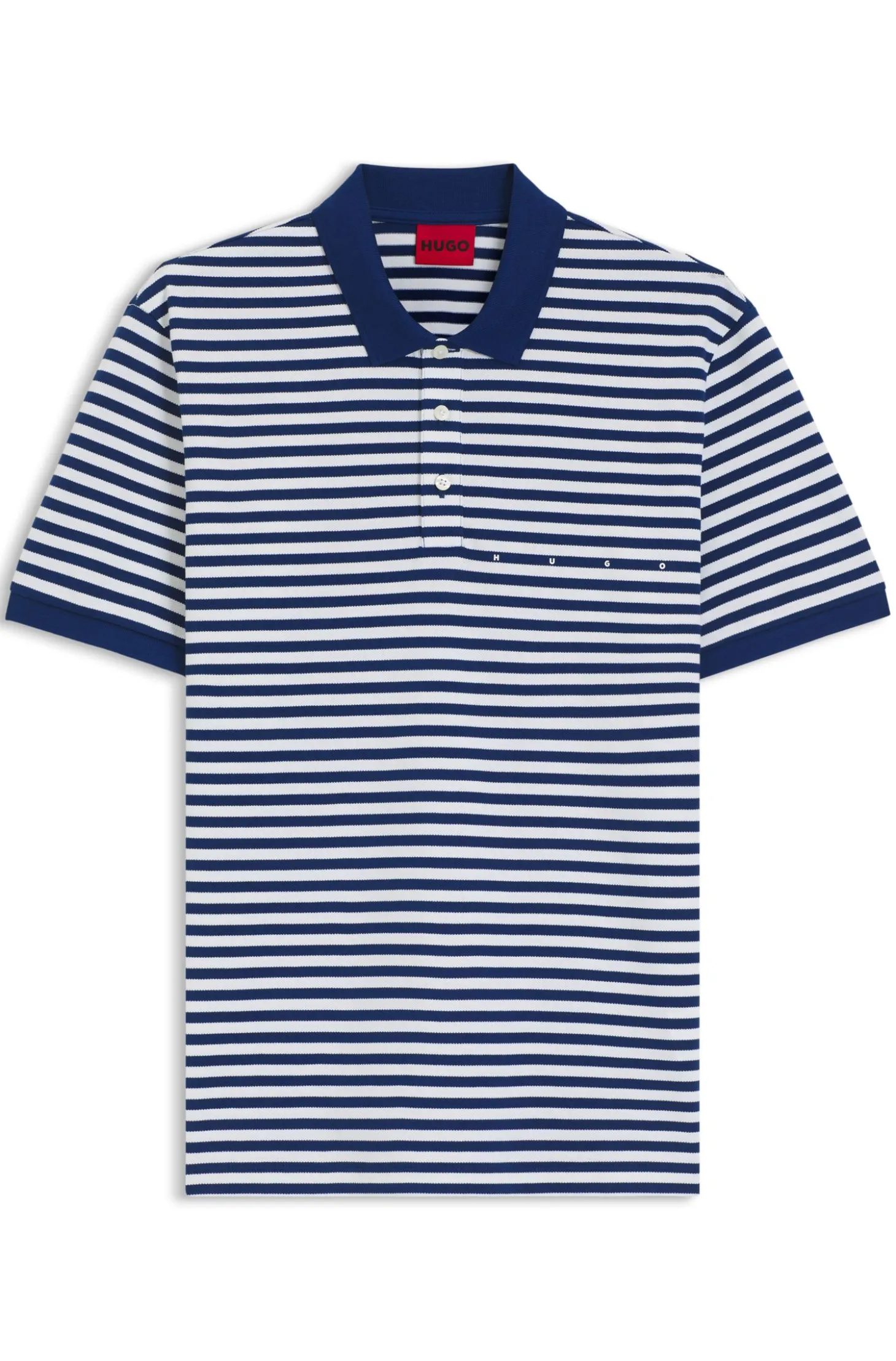 Poloshirt aus Baumwoll-Piqué mit Querstreifen
