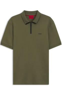 Poloshirt aus Baumwoll-Piqué mit Reißverschluss am Ausschnitt