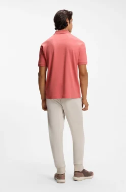 Poloshirt aus Interlock-Baumwolle mit gestreiften Details